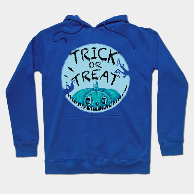 Blue night pumpkin Hoodie by Xatutik-Art